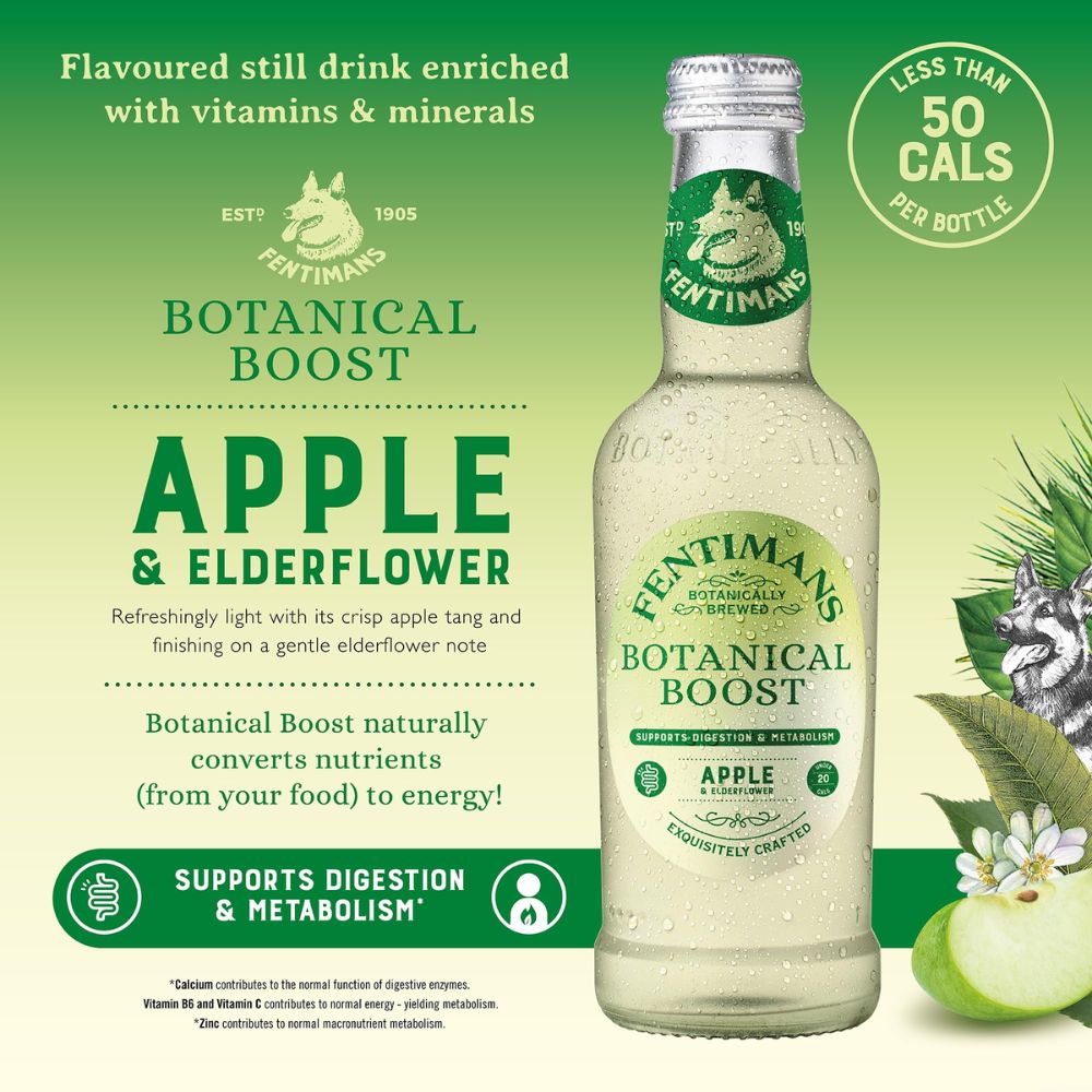 Fentimans Botanical Boost Apple & Elderflower 12 x 250ml