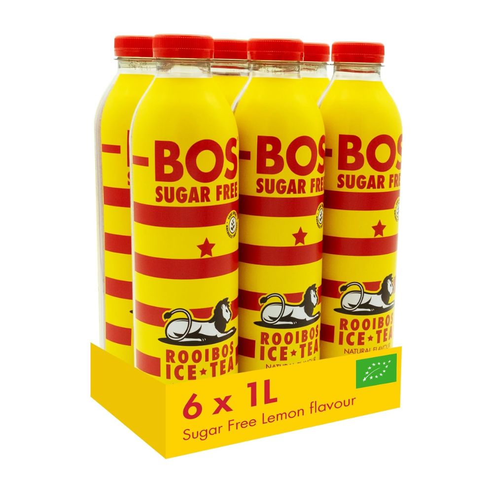 BOS Ice Tea Sugar Free Lemon Rooibos Iced Tea 6 x 1 Litre