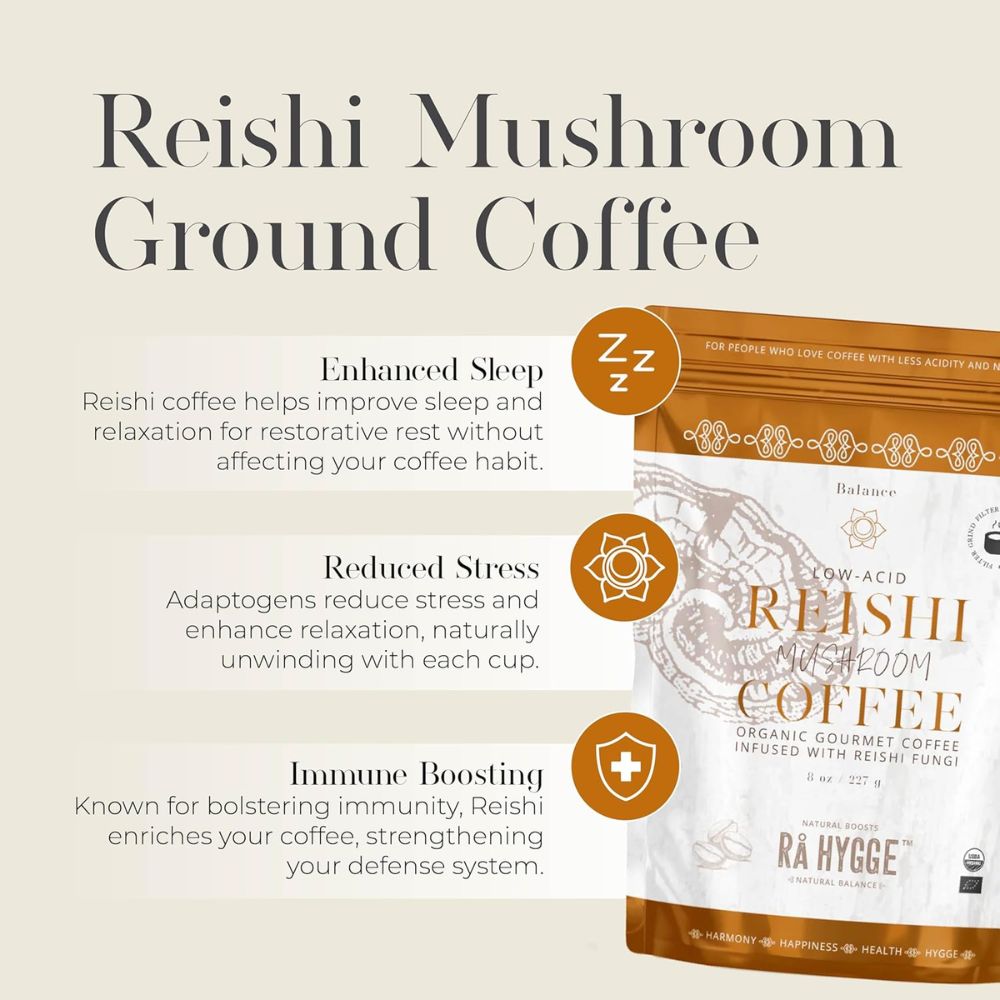 Rå Hygge Reishi Mushroom Coffee Filter Ground 227g