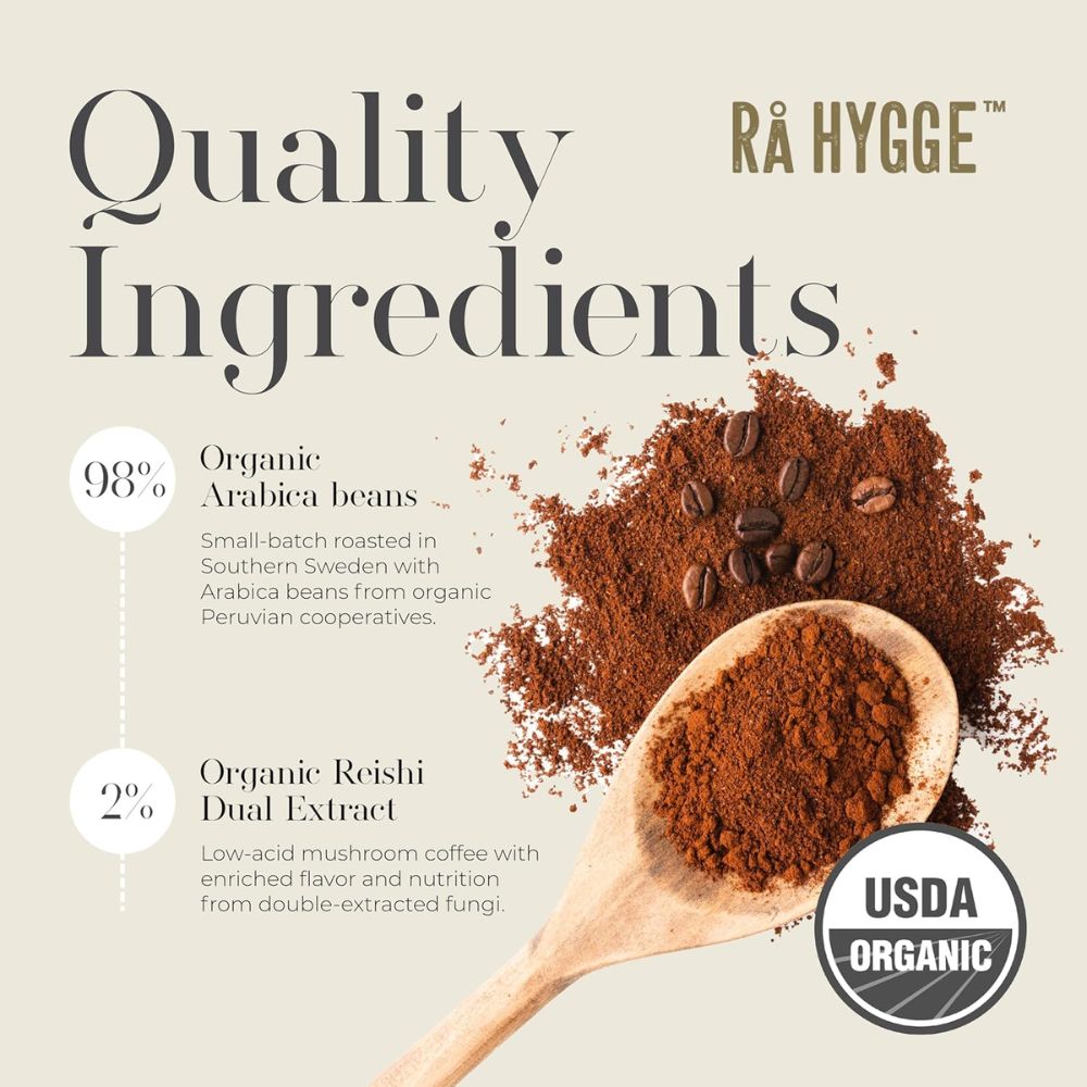 Rå Hygge Reishi Mushroom Coffee Filter Ground 227g