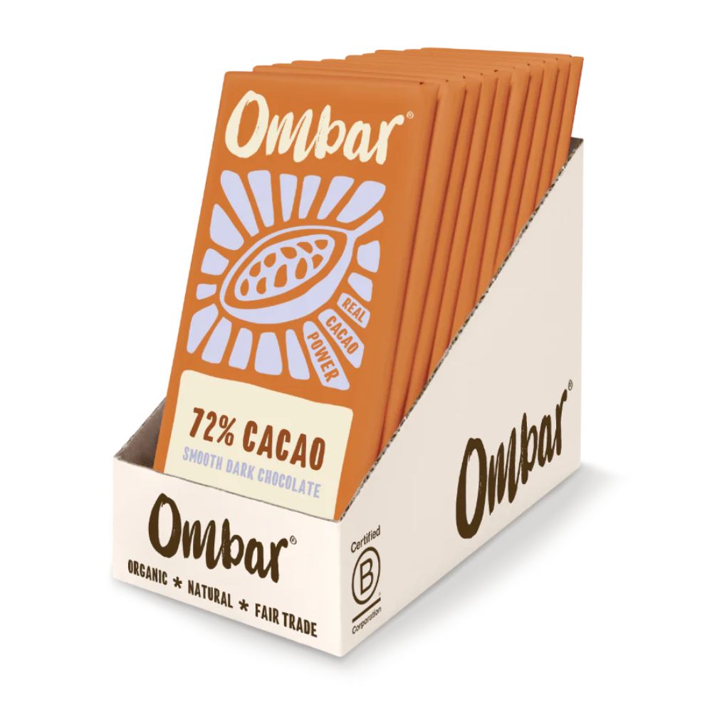 Ombar 72% Cacao Chocolate Bars 10 x 70g