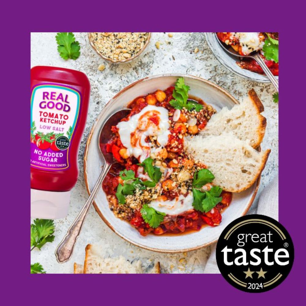 Real Good No Added Sugar Tomato Ketchup 6 x 310g
