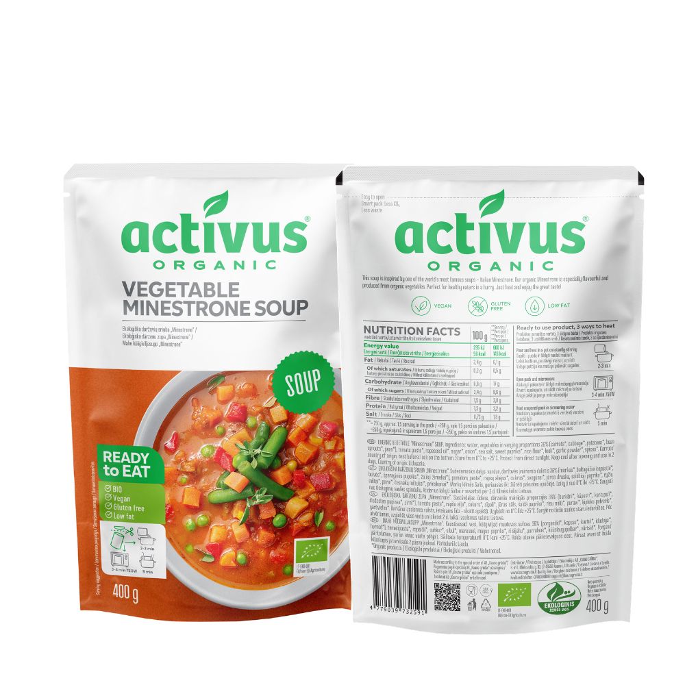 Activus Veg Minestrone Soup 9 x 400g