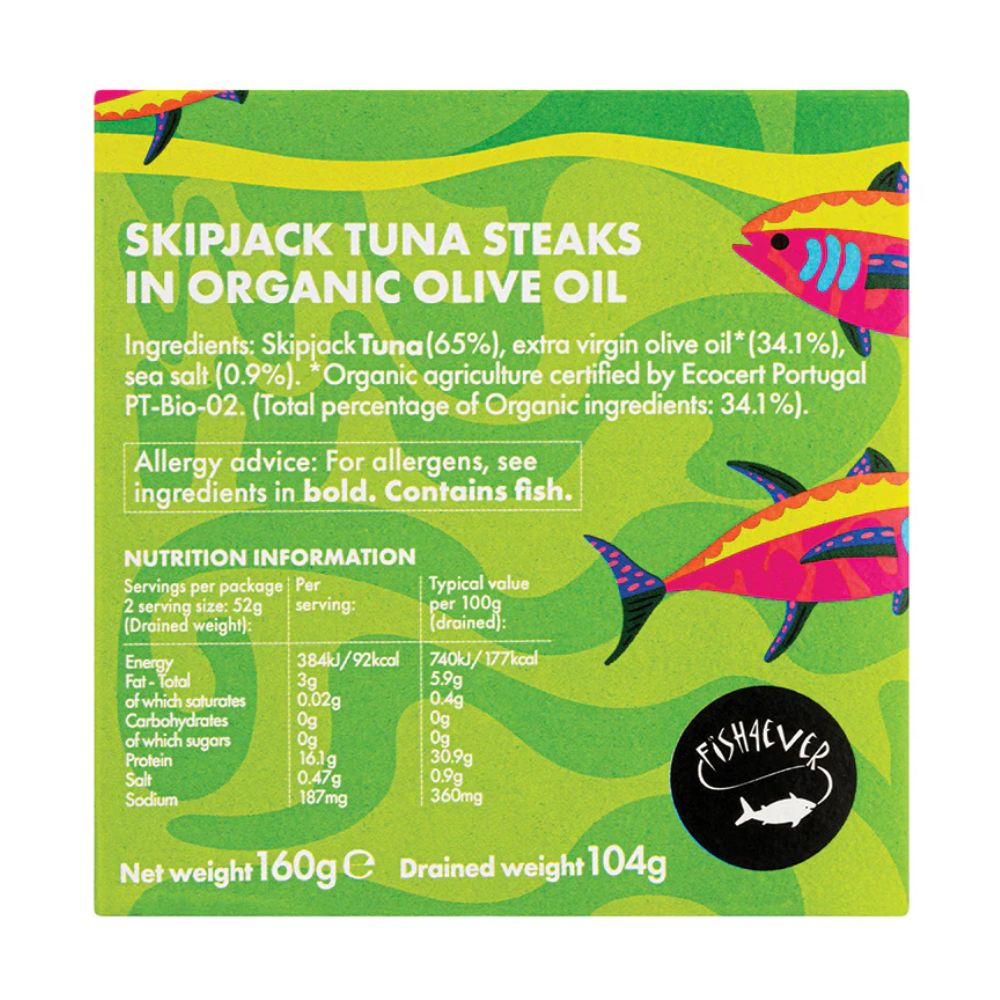 Fish4ever Azores Skipjack Tuna Steaks in Olive Oil 160g