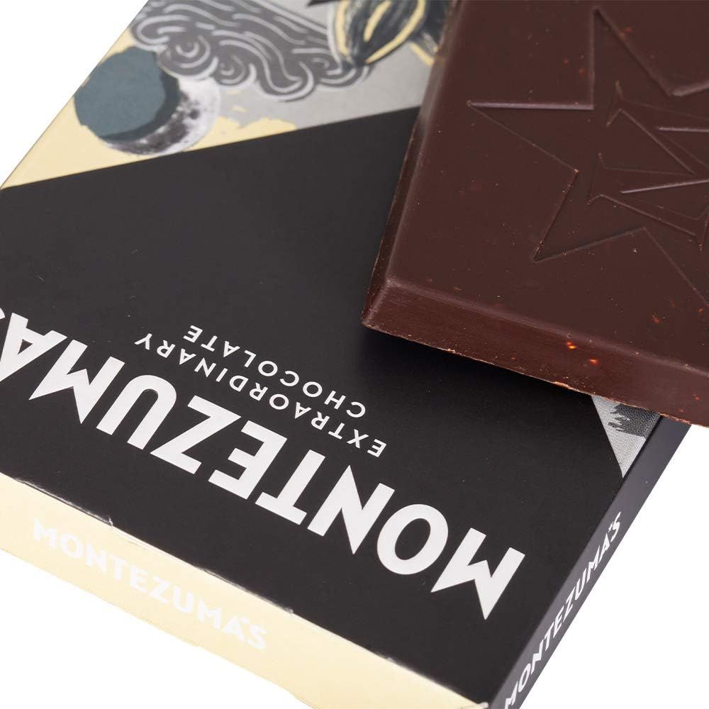 Montezuma Absolute Black Chocolate with Almonds 12 x 90g