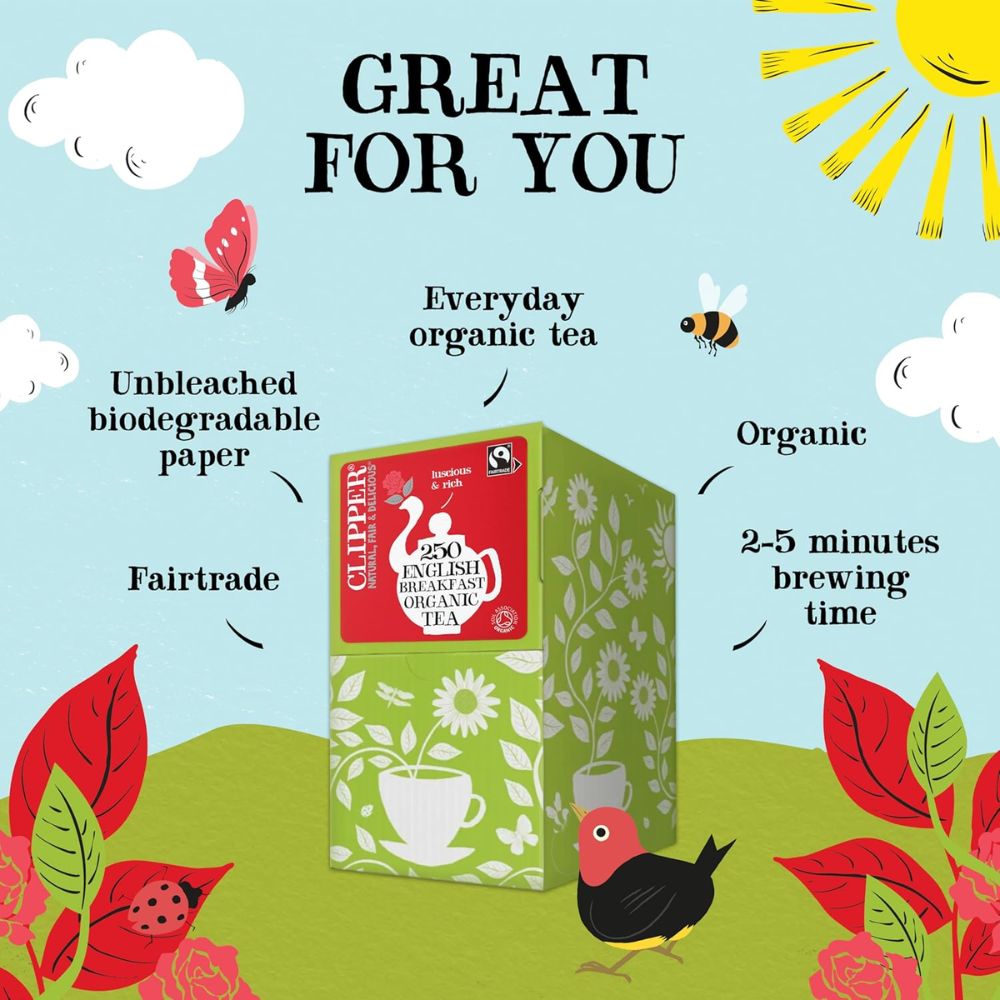 Clipper Fairtrade Organic Special English Breakfast 250 Envelopes