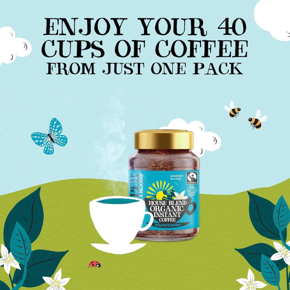 Clipper Fairtrade House Blend Organic Instant Coffee 100g