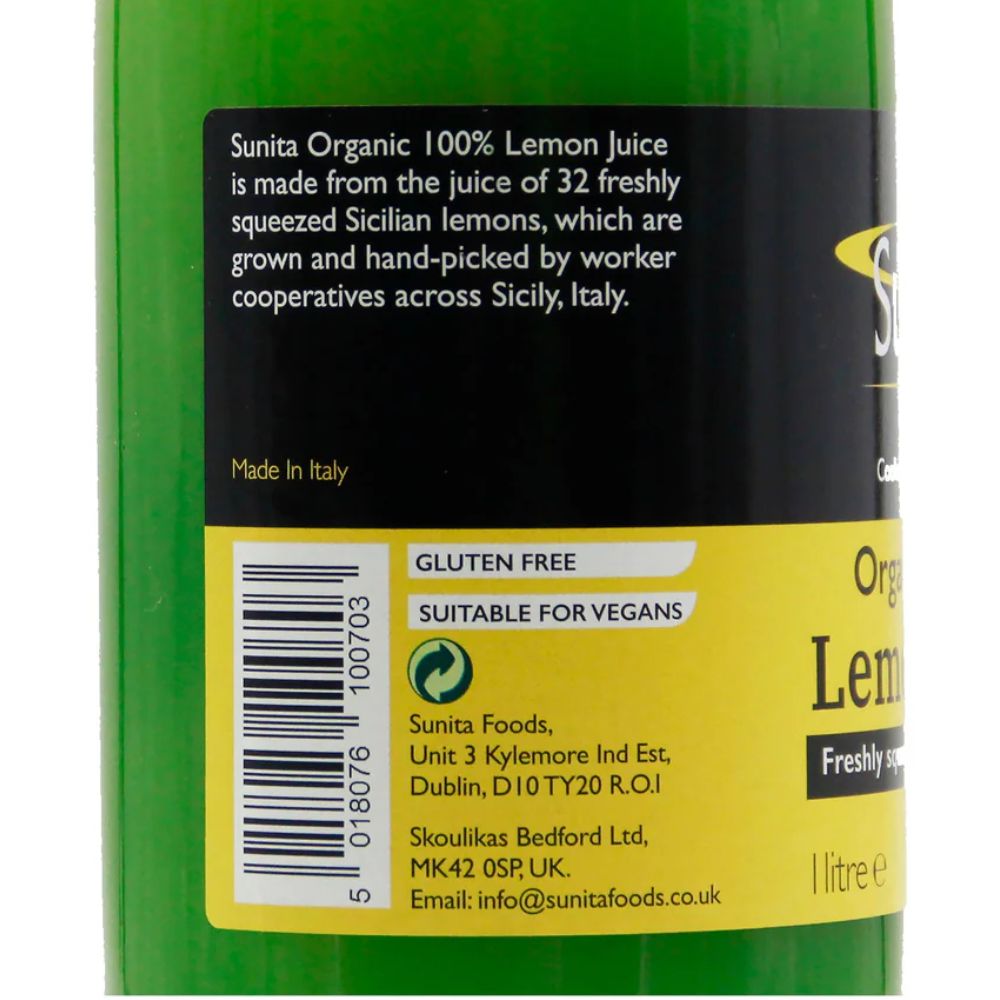 Sunita Organic Lemon Juice 1 Litre