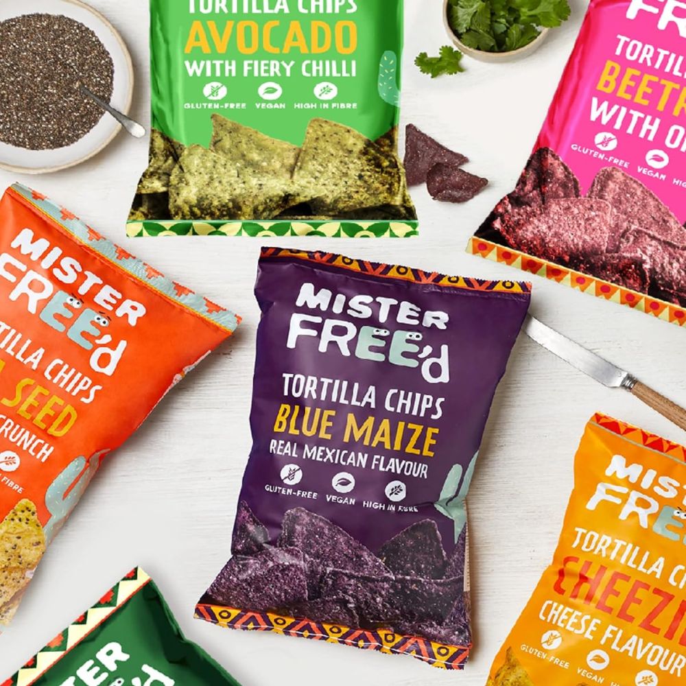 Mister Free'd Tortilla Chips with Blue Maize 12 x 135g