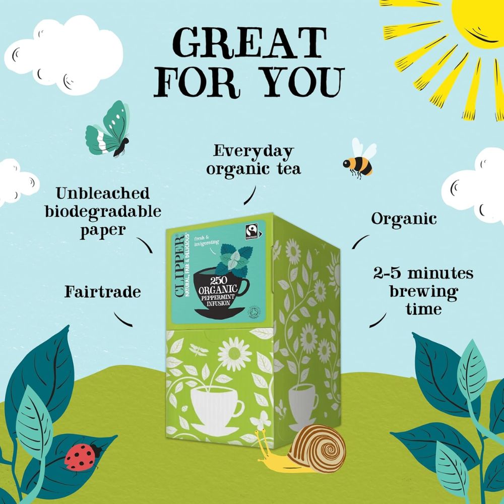 Clipper Fairtrade Organic Infusion Peppermint 250 Envelopes