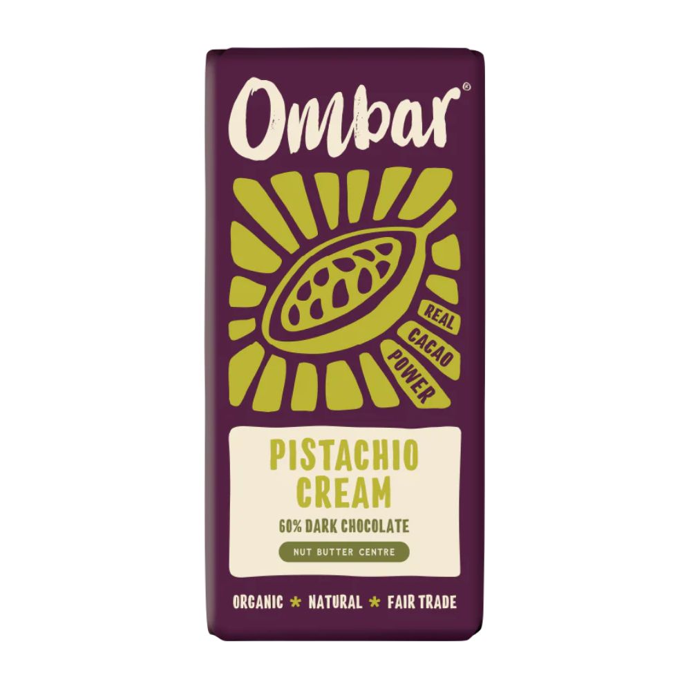 Ombar Centres Pistachio Cream Chocolate Bars 10 x 70g