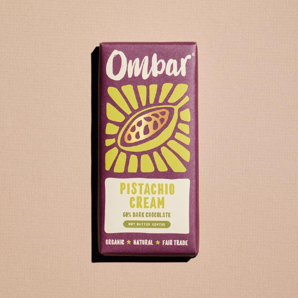 Ombar Centres Pistachio Cream Chocolate Bars 10 x 70g