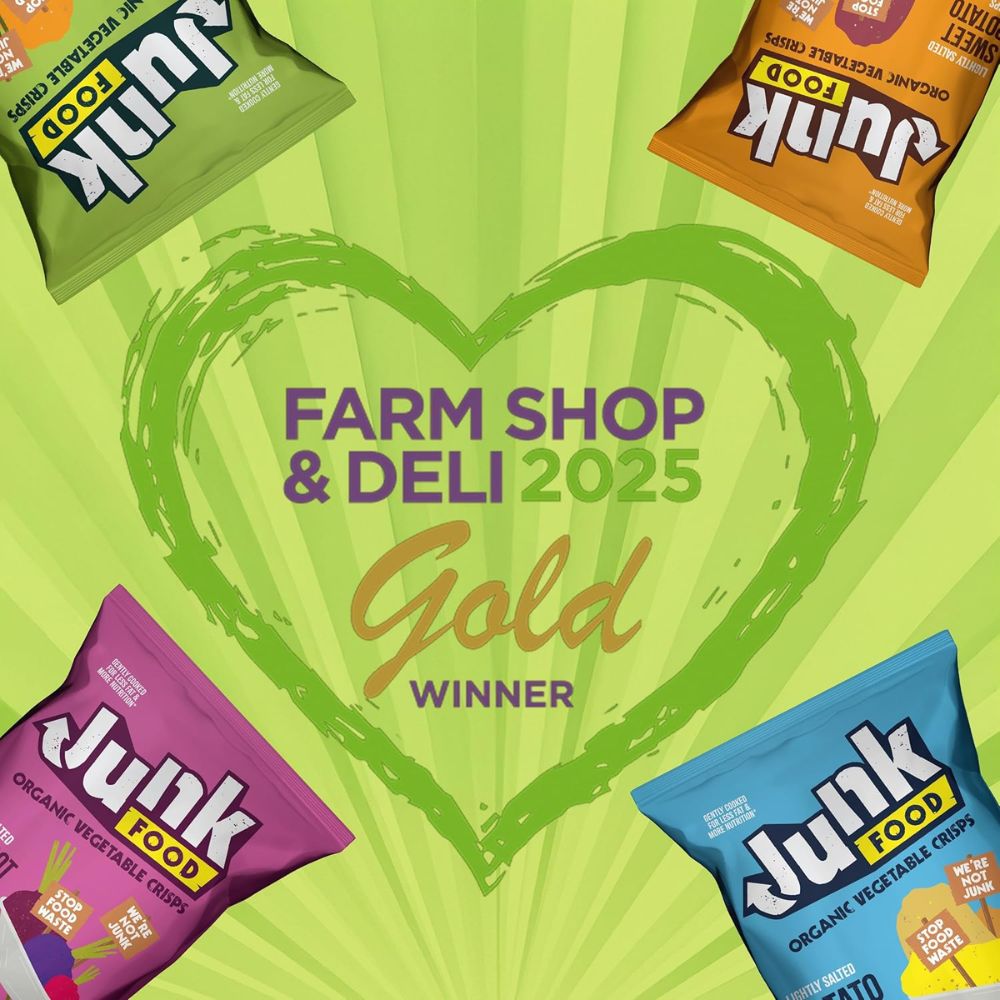 Junk Crisps Organic Parsnip Sweet Potato Beetroot & Carrot Vegetable Crisps 12 x 100g