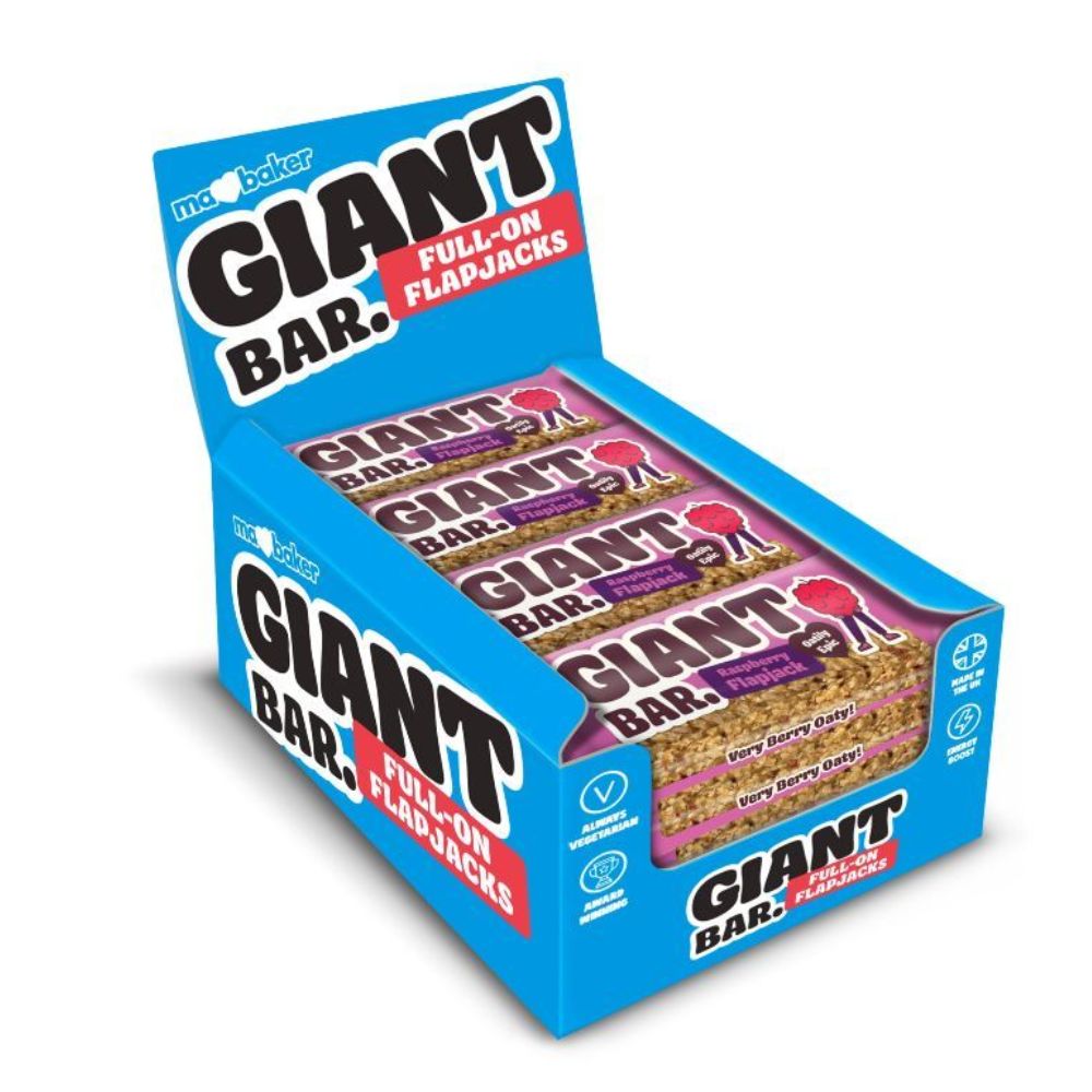 Ma Baker Giant Bar Raspberry Flapjack 20 x 90g