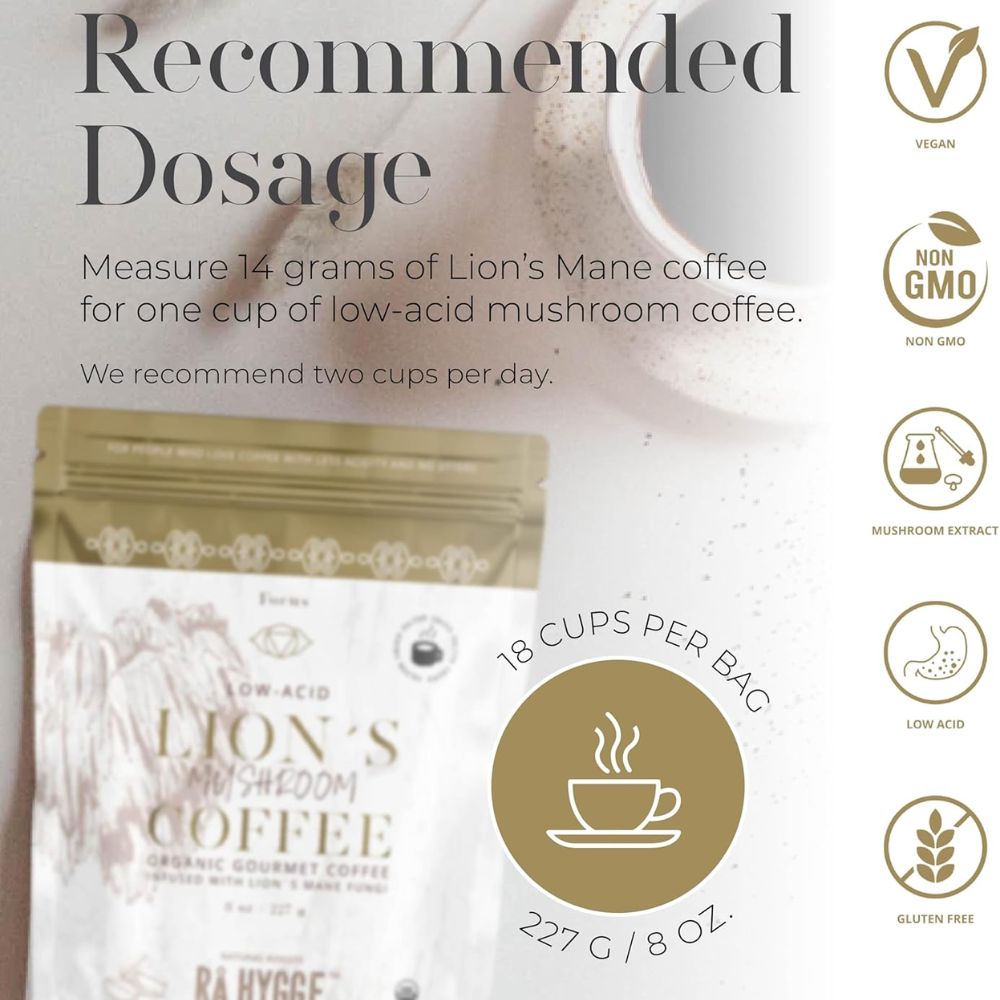 Rå Hygge Lion's Mane Coffee Filter Ground 227g