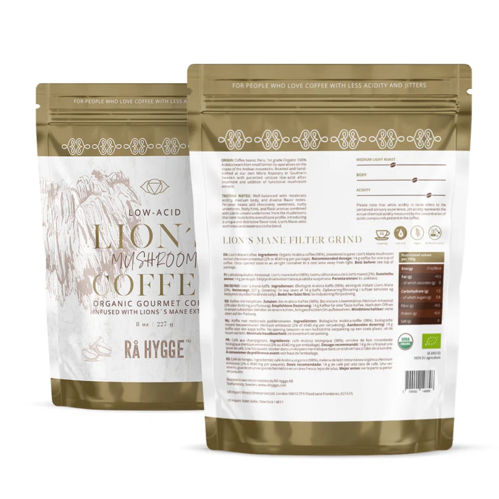 Rå Hygge Lion's Mane Coffee Filter Ground 227g