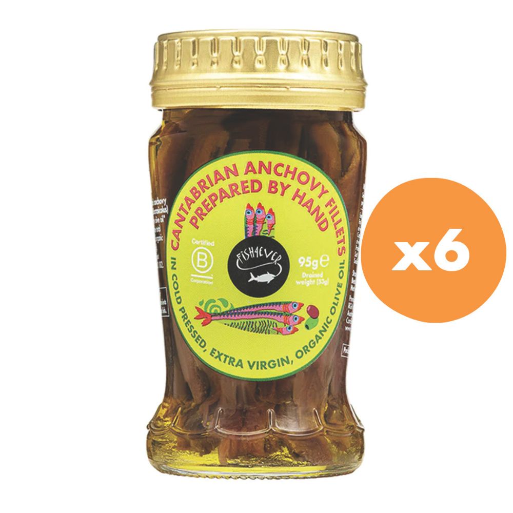 Fish4ever Anchovies in Extra Virgin Olive Oil 95g x6