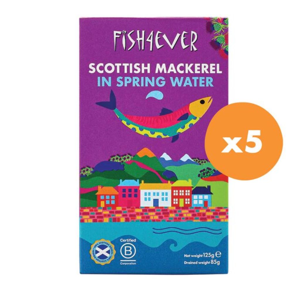 Fish4ever Mackerel in Spring Water 125g x5