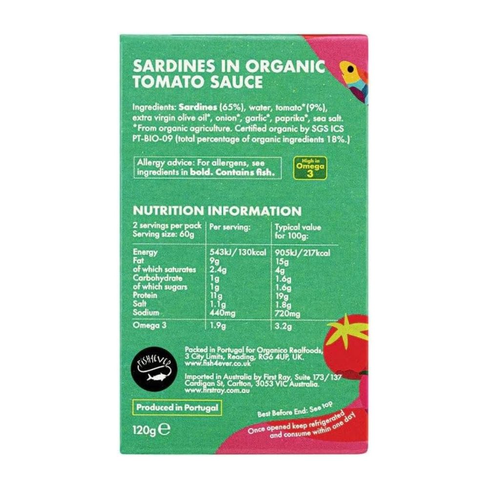 Fish4ever Sardines in Tomato Sauce 120g x6