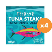 Fish4ever Azores Skipjack Tuna Steaks in Spring Water 160g x4