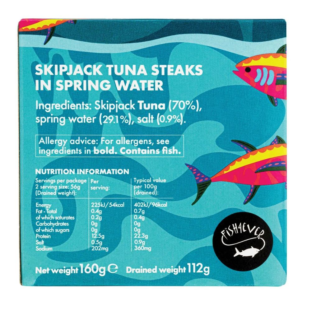 Fish4ever Azores Skipjack Tuna Steaks in Spring Water 160g x4