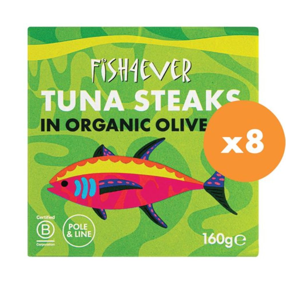 Fish4ever Azores Skipjack Tuna Steaks in Olive Oil 160g x8