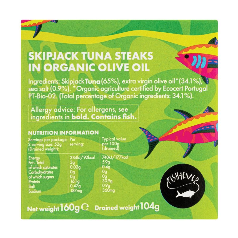 Fish4ever Azores Skipjack Tuna Steaks in Olive Oil 160g x4