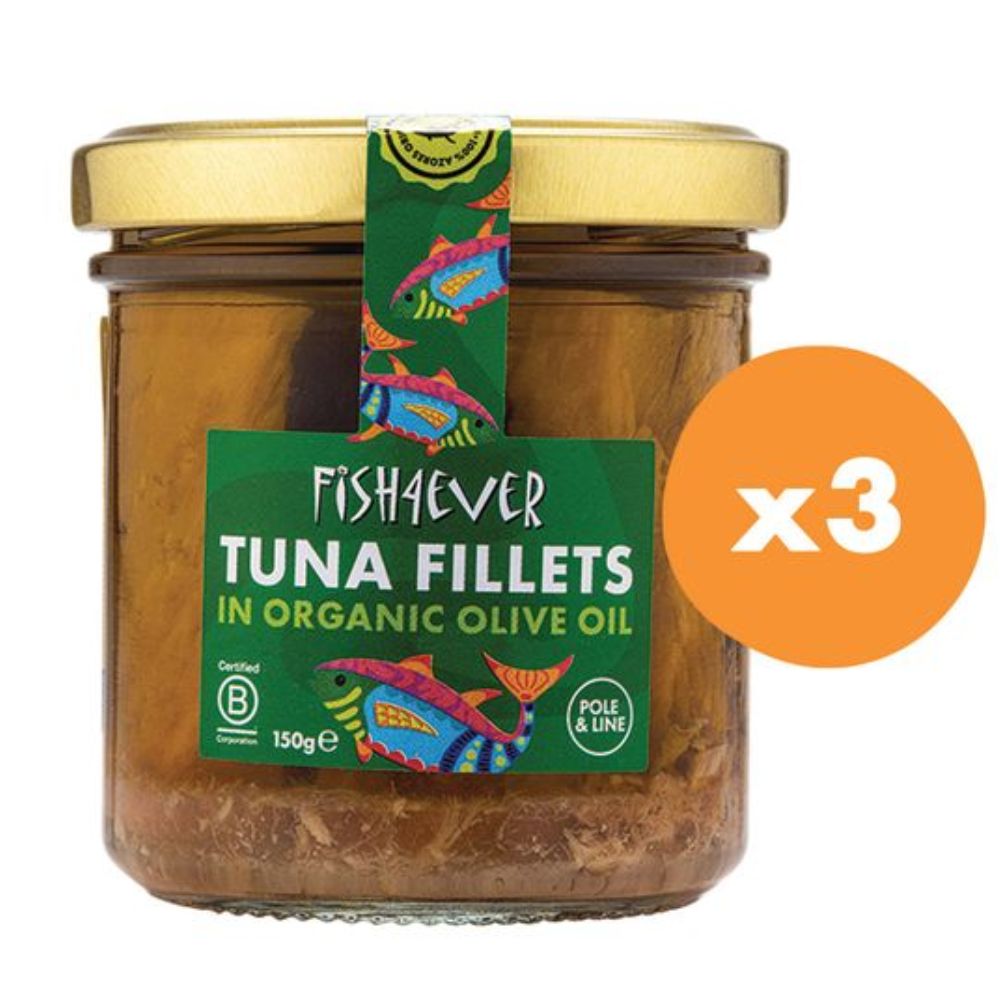 Fish4ever Azores Tuna Fillets in Organic Olive Oil 150g x3