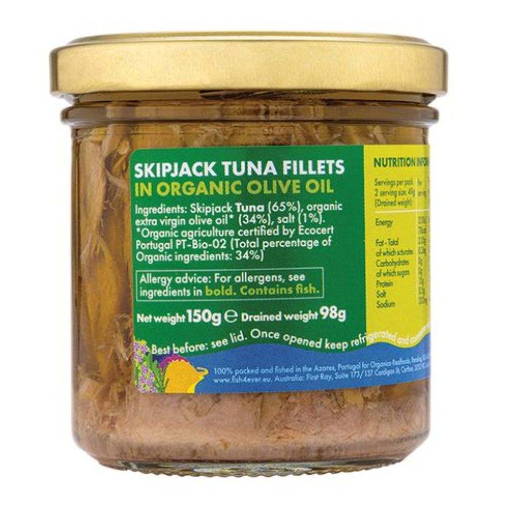 Fish4ever Azores Tuna Fillets in Organic Olive Oil 150g x6
