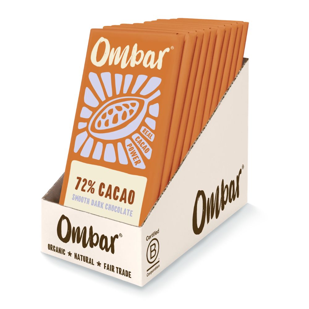 Ombar 72% Cacao Chocolate Bars 10 x 35g