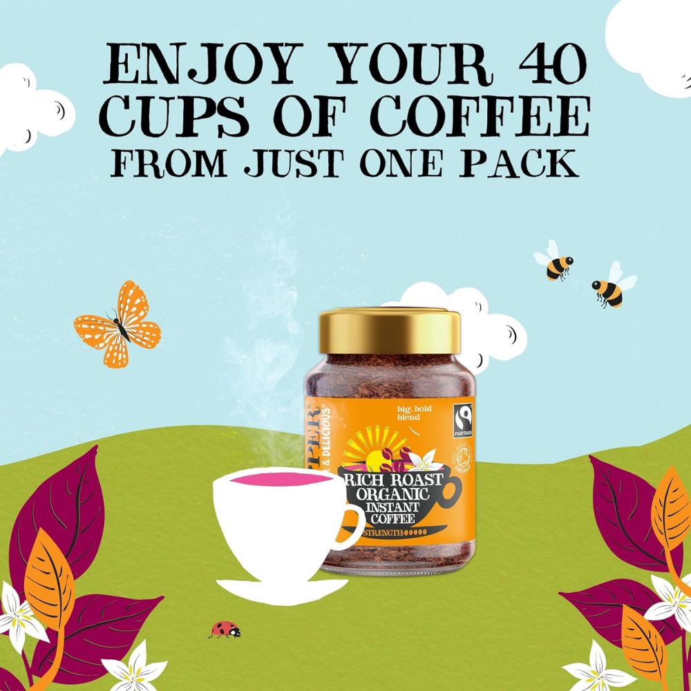 Clipper Fairtrade PNG Rich Roast Single Origin Arabica Coffee 100g