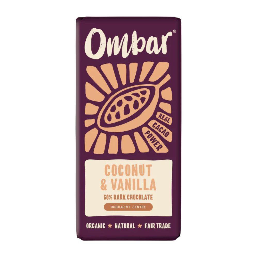 Ombar Centres Coconut & Vanilla Chocolate Bars 10 x 70g