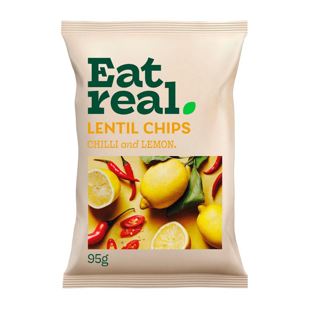 Eat Real Lentil Chips Chilli & Lemon 10 x 95g