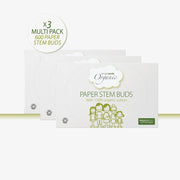 Simply Gentle Organic Paper Stem Cotton Buds 200 Pieces x 3