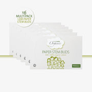 Simply Gentle Organic Paper Stem Cotton Buds 200 Pieces x 6