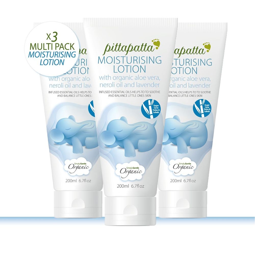 Simply Gentle Pittapatta Organic Moisturising Lotion 200ml x 3