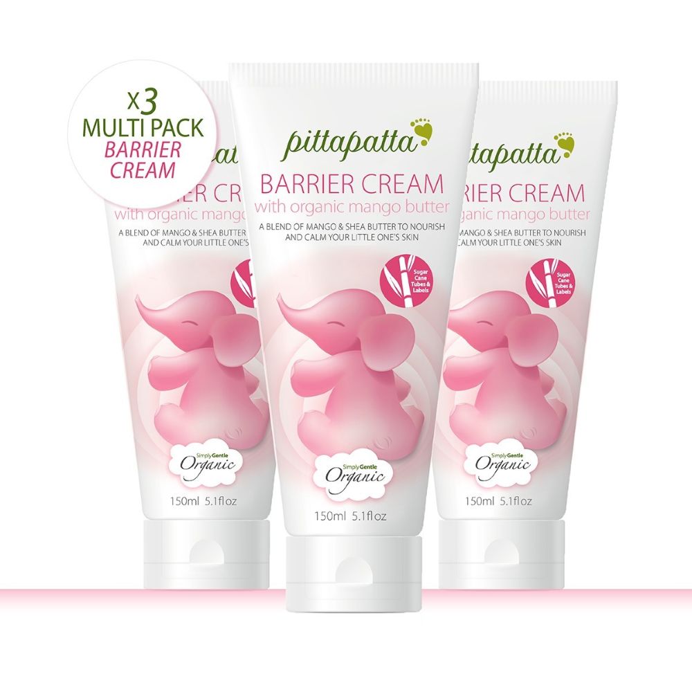 Simply Gentle Pittapatta Organic Baby Barrier Cream 150ml x 3
