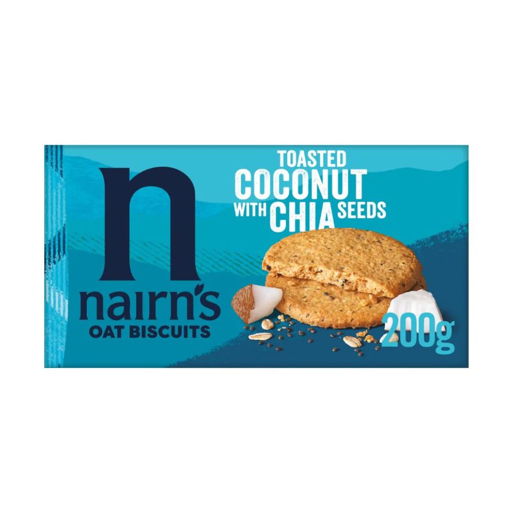 Nairn's Coconut & Chia Oat Biscuits 10 x 200g