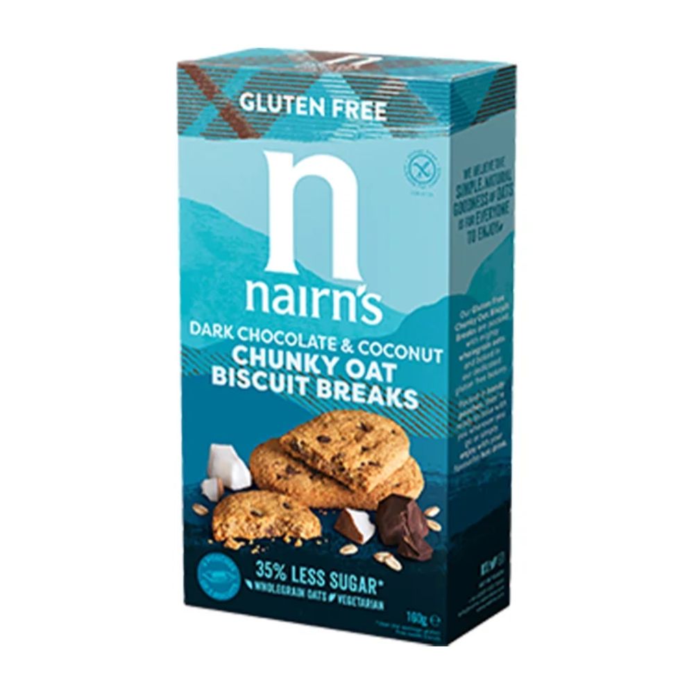 Nairn's Gluten Free Dark Choc & Coconut Biscuits 6 x 160g