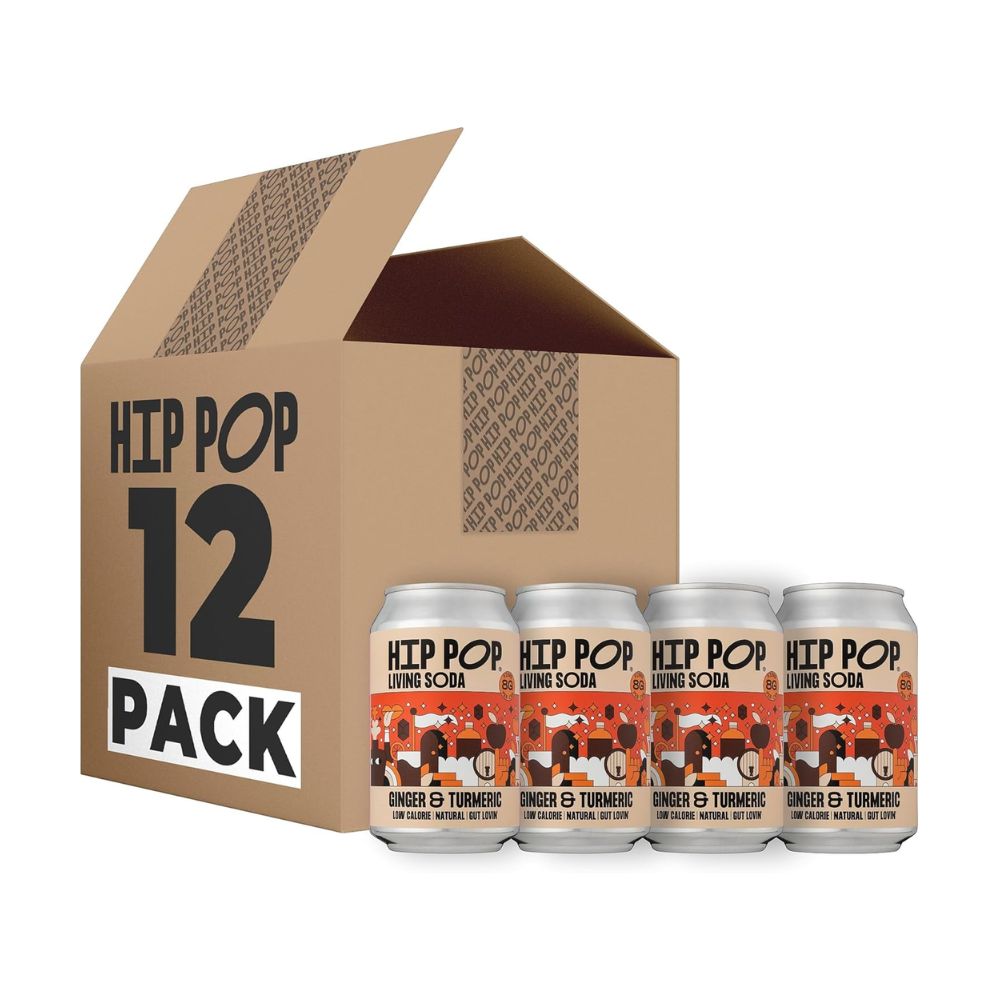 Hip Pop Ginger & Tumeric Living Soda 12 x 330ml