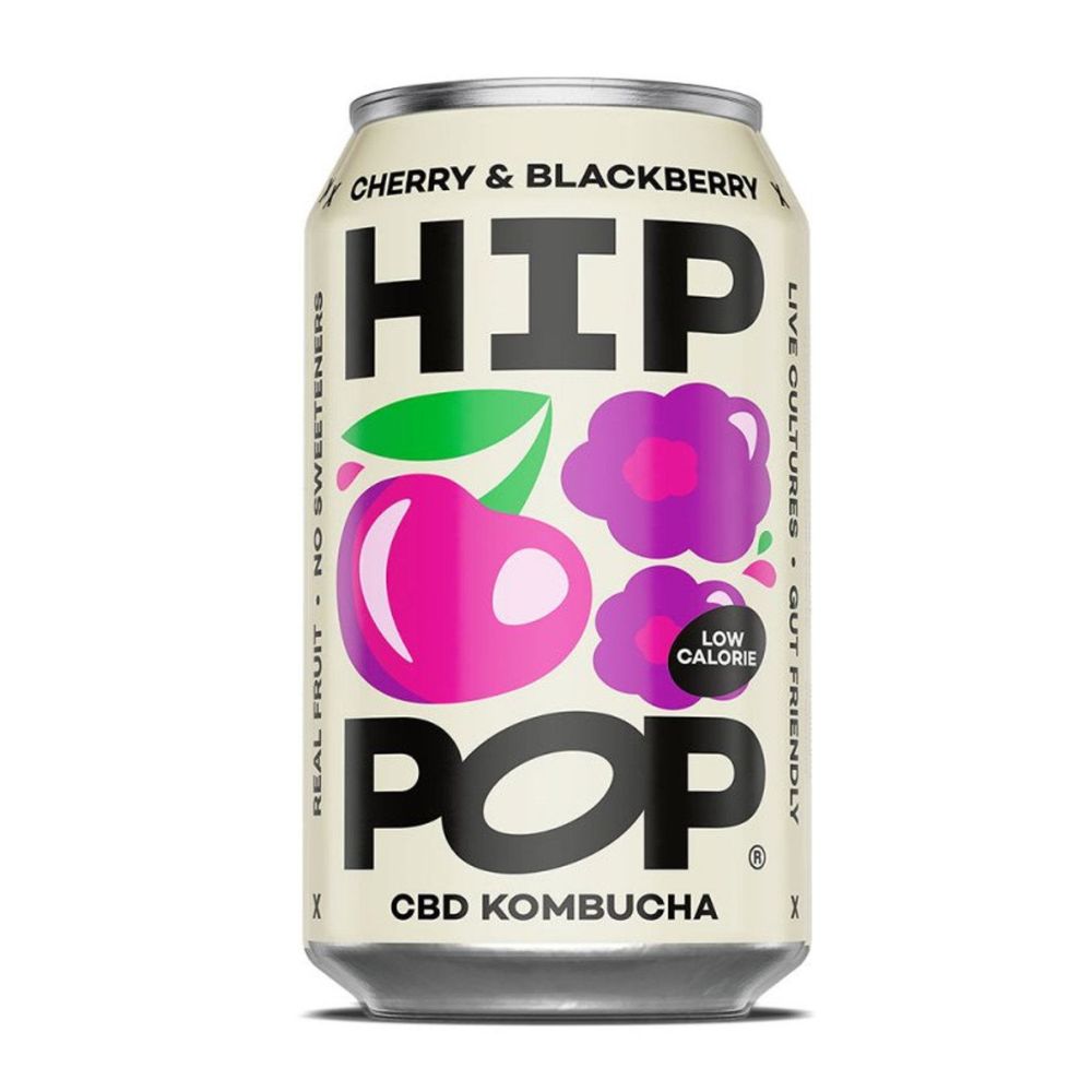 Hip Pop Cherry & Blackberry Kombucha 12 x 330ml
