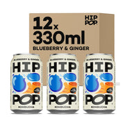 Hip Pop Blueberry & Ginger Kombucha 12 x 330ml