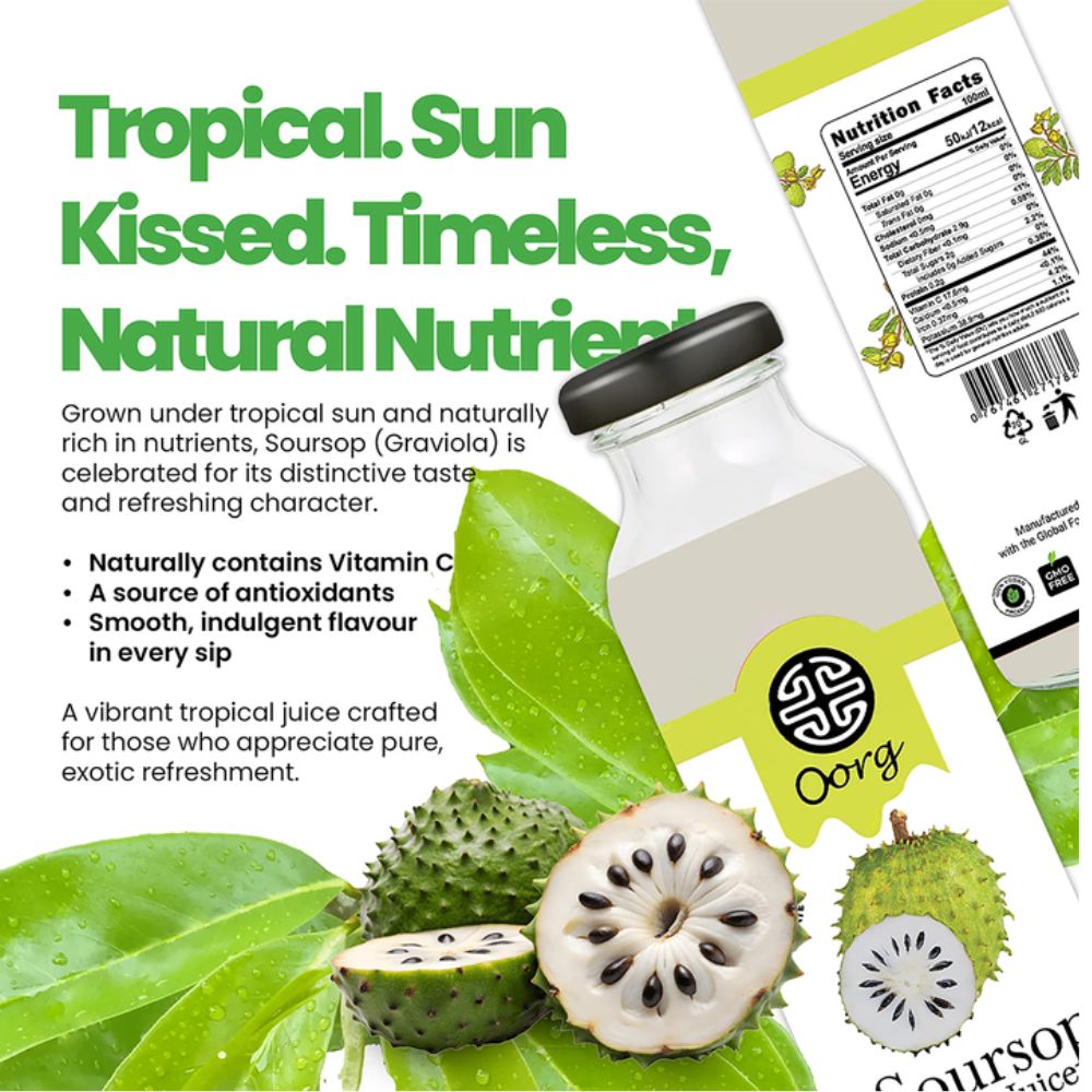 OORG Pure Soursop Graviola Juice 6 x 250ml