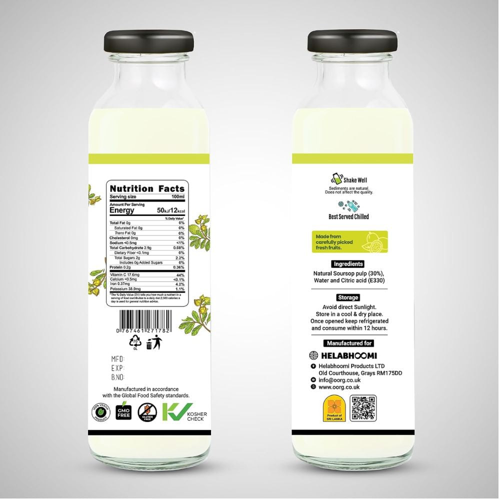 OORG Pure Soursop Graviola Juice 6 x 250ml