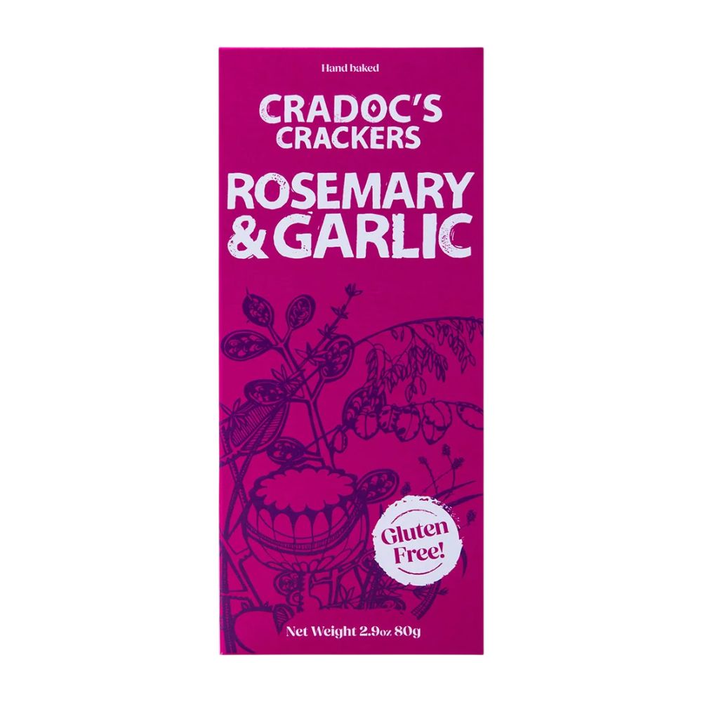Cradoc's Rosemary & Garlic Crackers Gluten Free 6 x 80g