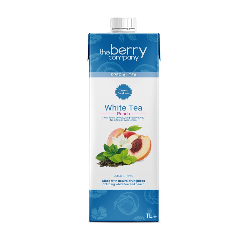 The Berry Company White Tea & Peach 12 x 1 Litre