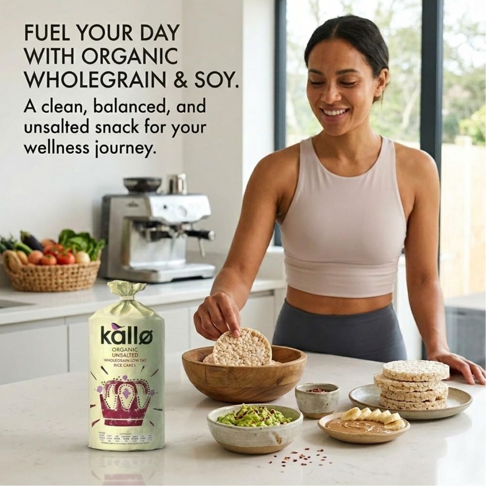 Kallo Organic Unsalted Wholegrain Rice Cakes 130g