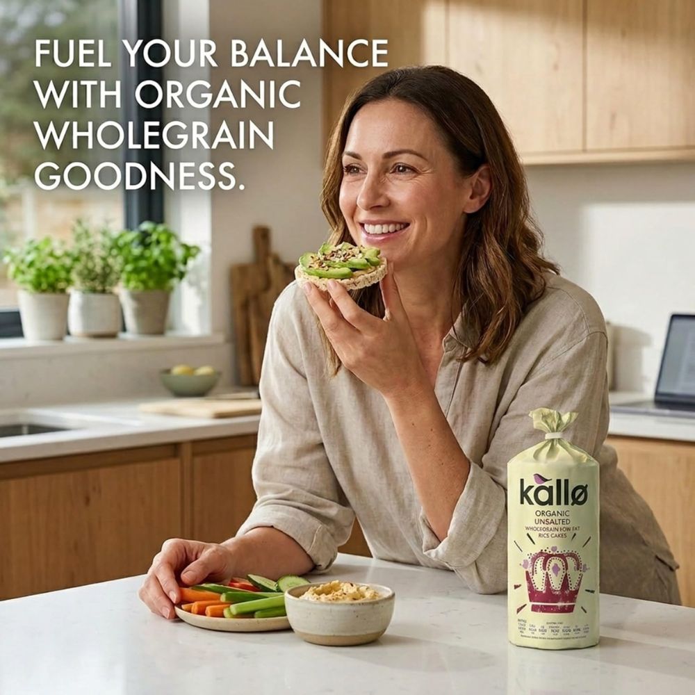 Kallo Organic Unsalted Wholegrain Rice Cakes 130g