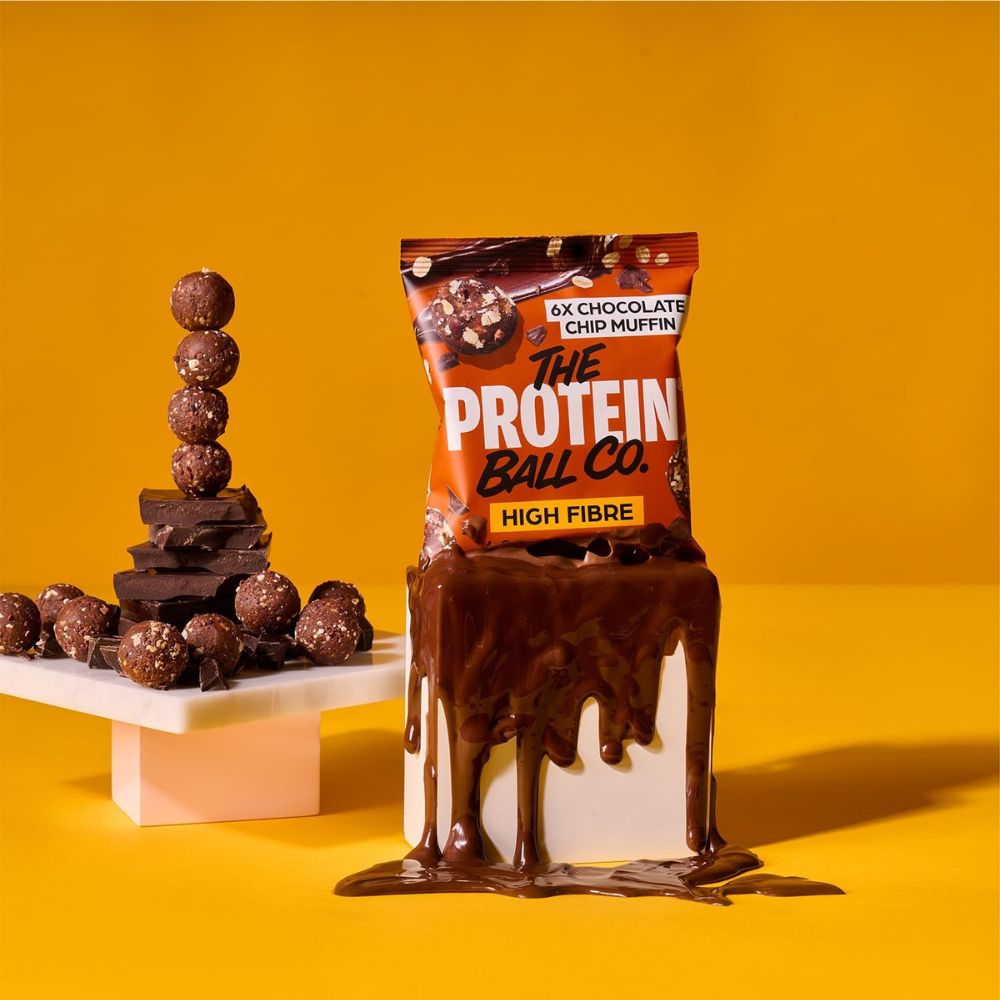 The Protein Ball Co Choc Chip Muffin 10 x 45g