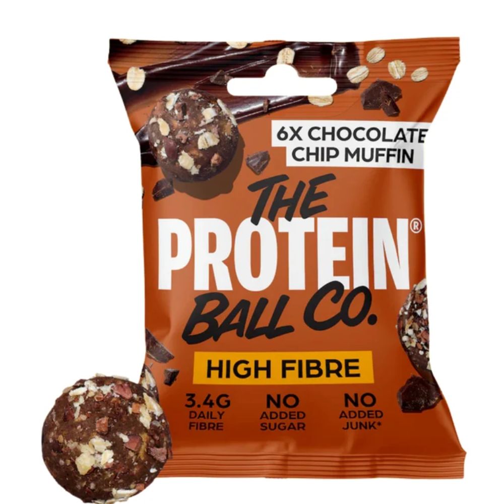 The Protein Ball Co Choc Chip Muffin 10 x 45g